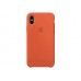 Накладка iPhone X Silicone Case Orange (middle)