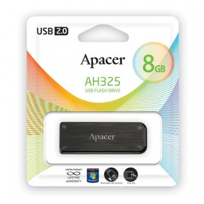 USB Flash 8Gb Apacer (AH325) Black USB 2.0