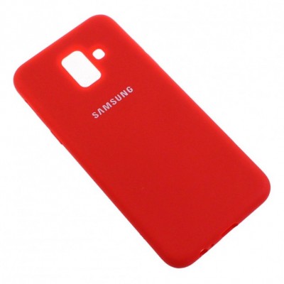 Накладка Samsung A6 Silicone Cover Red