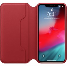 Книжка iPhone Xs Max Leather Folio Red