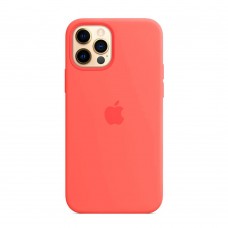 Накладка Apple iPhone 12/12 Pro Silicone Case Magsafe Pink Orange