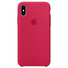 Накладка iPhone X Silicone Case Rose Red (middle)
