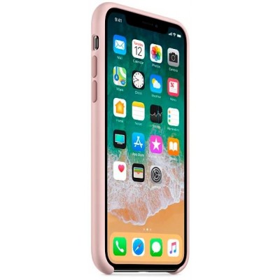Накладка iPhone X Silicone Case Pink Sand (middle)