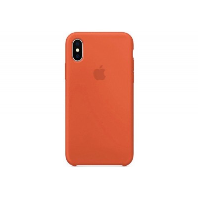 Накладка iPhone X Silicone Case Orange (middle)