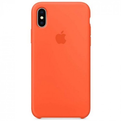 Накладка iPhone X Silicone Case Spisy Orange