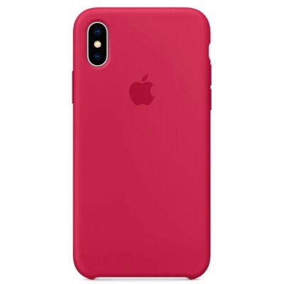 Накладка iPhone X Silicone Case Rose Red