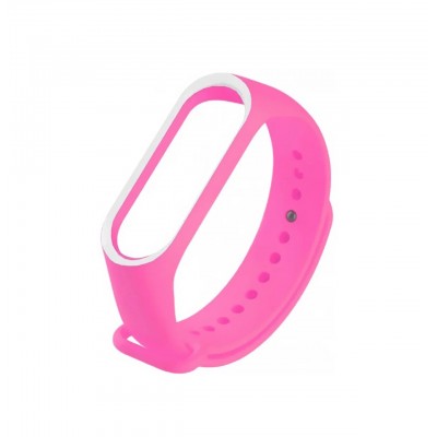 Ремінець для фітнес-браслета Xiaomi Mi Band 3 Pink/White