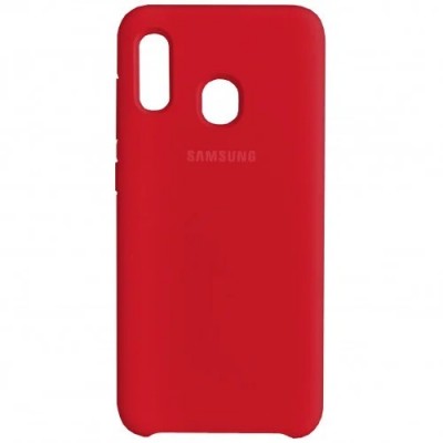 Накладка Samsung A20S (2019) Silicon Case Red