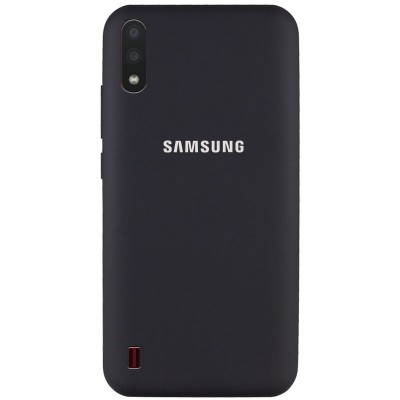 Накладка Samsung A01 Silicone Case Black