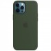 Накладка Apple iPhone 12 Pro Max Silicone Case Magsafe Dark Green
